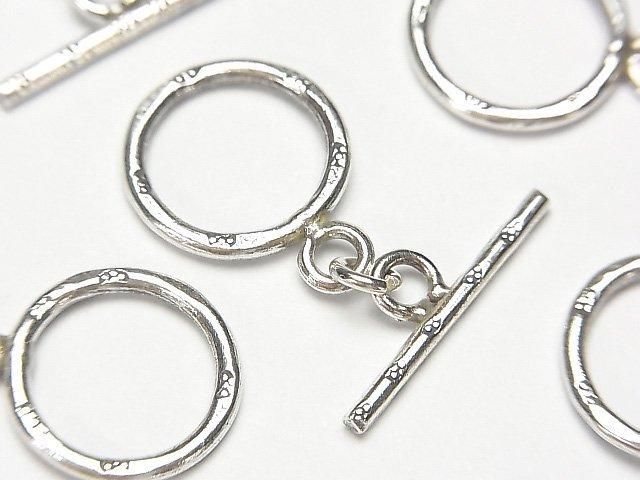 Karen Silver Patterned Toggle Glasses, 14mm, 1 pair