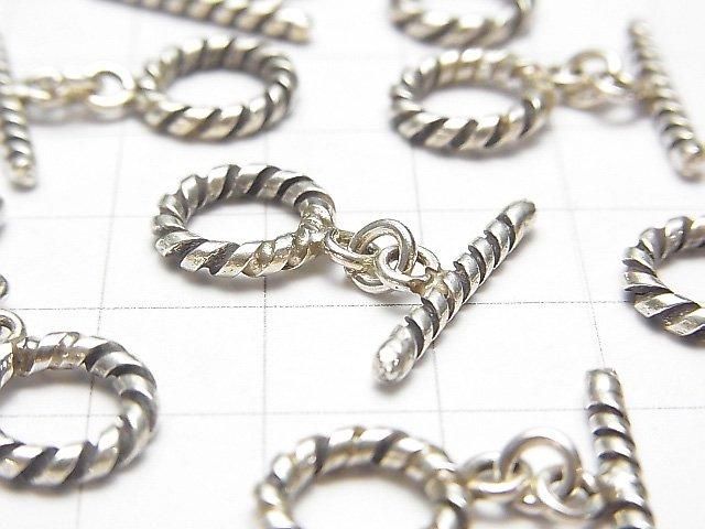 Karen Silver Twist Toggle 11mm 1 pair