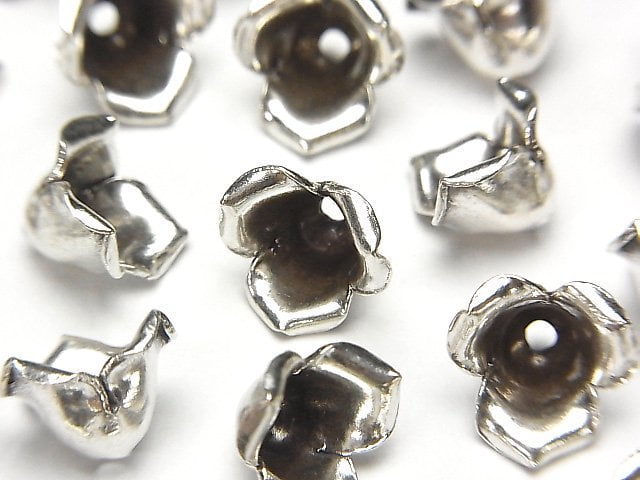 Karen Silver Flower 10x10x6mm 2pcs