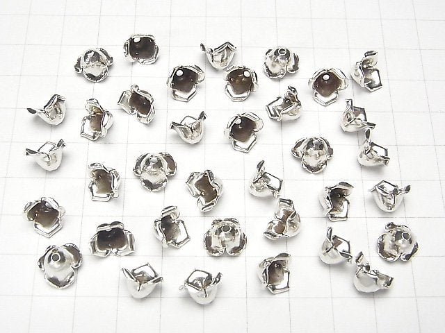 Karen Silver Flower 10x10x6mm 2pcs