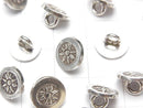 Karen Silver Sun Pattern Coin Charm (Concho) 10x10x6mm NO.2 1pc