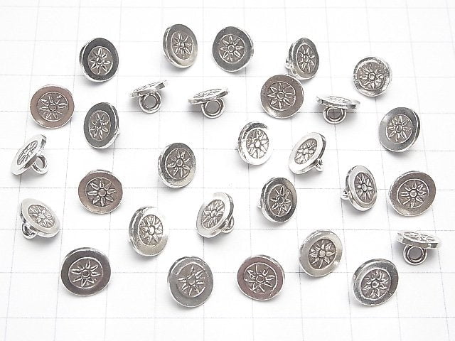 Karen Silver Sun Pattern Coin Charm (Concho) 10x10x6mm NO.2 1pc