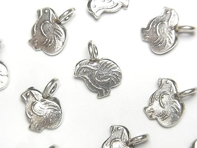 Karen Silver Bird Charm 12x10x1mm (2pcs)