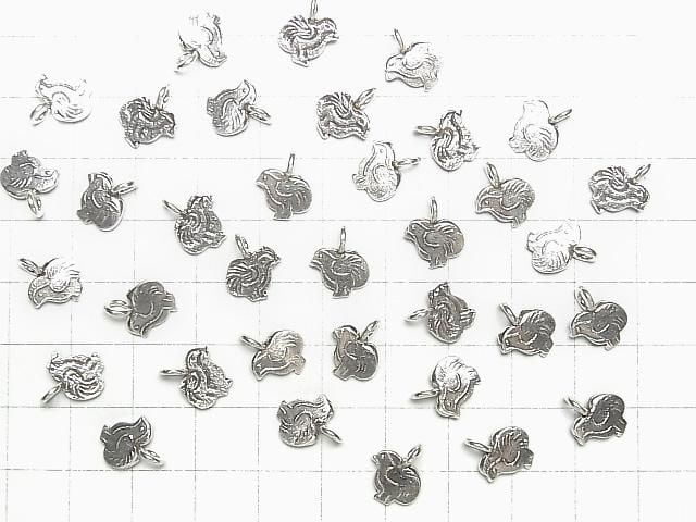 Karen Silver Bird Charm 12x10x1.1mm 2pcs