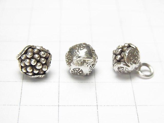 Karen Silver Fruit Charm 13x8x8mm [White Silver] [Oxidized Silver] 1pc