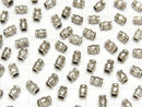 Karen Silver Patterned Rondelle 4x3x3mm 10pcs