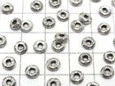 Karen Silver Patterned Rondelle 6x6x2mm 5pcs