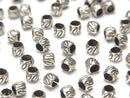 Karen Silver Patterned Rondelle 3.5x3.5x3mm 10pcs