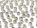 Karen Silver Flower Pattern Rondelle 4x4x2.5mm 5pcs