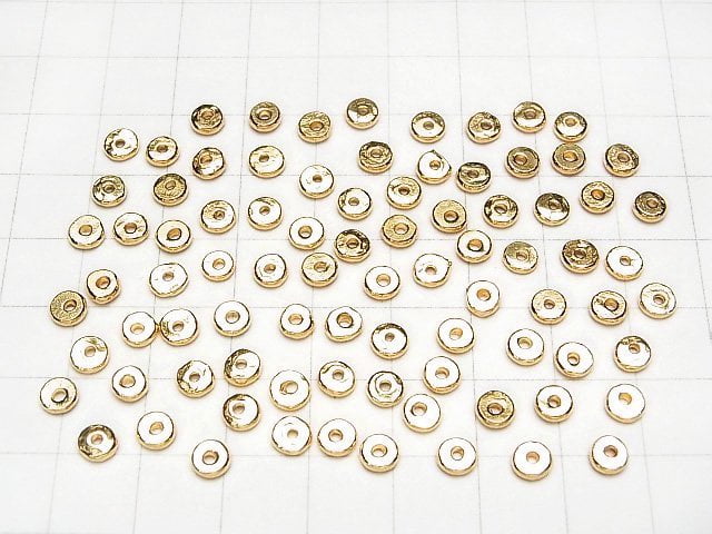 Karen Silver Roundel (Disc) 5x5x1.5mm 18KGP 10pcs