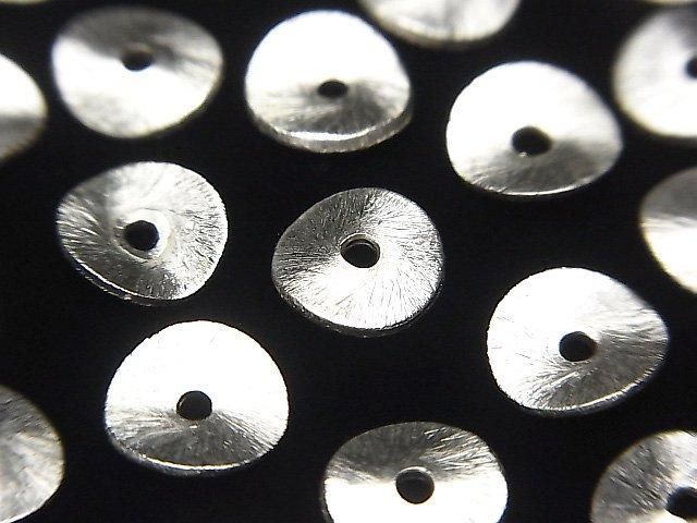 Curren Silver Rondelle (Disc) [6mm][8mm][10mm][12mm] Center Hole 5pcs