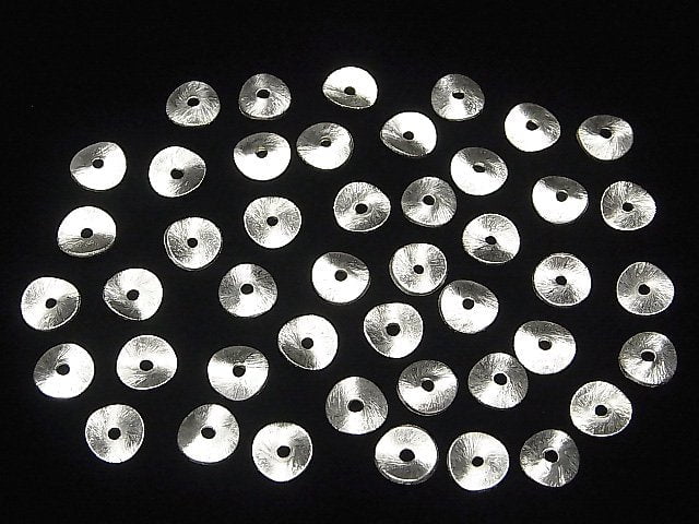 Curren Silver Rondelle (Disc) [6mm][8mm][10mm][12mm] Center Hole 5pcs