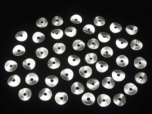 Karen Silver Rondelle (Discs) [6mm][8mm][10mm][12mm] Center Hole 5pcs