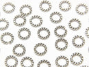 Karen Silver Rope Ring (Opening Type) 4mm, 4.5mm, 5.5mm, 6mm, 8mm 10pcs