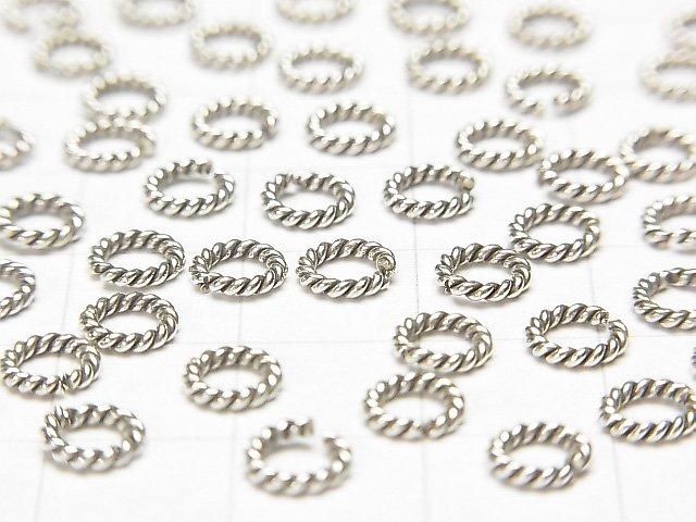 Karen Silver Rope Rings (Open/Close Type) 4mm, 4.5mm, 5.5mm, 6mm, 8mm (10pcs)