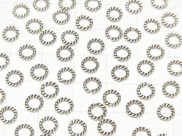 Karen Silver Rope Rings (Open/Close Type) 4mm, 4.5mm, 5.5mm, 6mm, 8mm (10pcs)