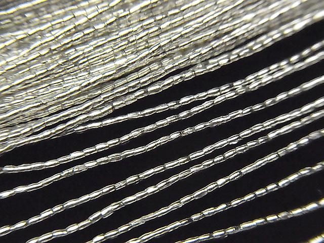 Karen Silver Tube 1x0.8x0.8mm White Silver Half or 1-Strand Beads (approx. 26inch/66cm)