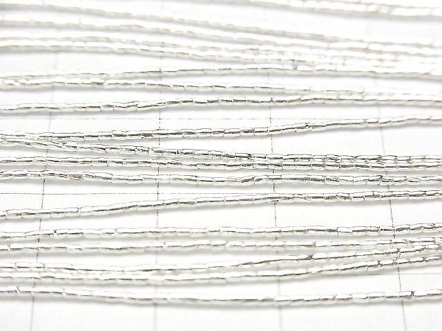 Karen Silver Tube 1x0.8x0.8mm White Silver Half or 1-Strand Beads (approx. 26inch/66cm)