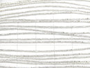 Karen Silver Tube 1x0.8x0.8mm White Silver Half or 1 Strand Beads (approx. 26 inches/66 cm)