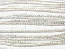 Karen Silver Rondelle (Tube) 1.5x1.5x1.5mm 1/4 or 1 strand beads (approx. 27 inches/68 cm)