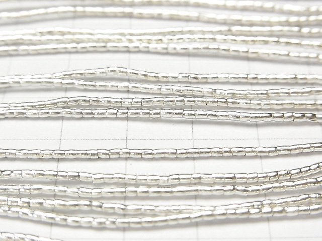 Karen Silver Tube 1.3x1.3x1.3mm half or 1strand beads (aprx.26inch/66cm)