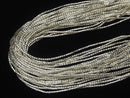 Karen Silver Rondelle (Tube) 1.5x1.5x1.5mm 1/4 or 1 strand beads (approx. 27 inches/68 cm)