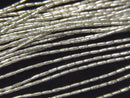 Karen Silver Flower Pattern Tube, 2x1x1mm Half or 1 Strand Beads (approx. 26 inches/66 cm)
