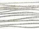 Karen Silver Flower Pattern Tube, 2x1x1mm Half or 1 Strand Beads (approx. 26 inches/66 cm)