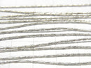 Karen Silver Flower Pattern Tube 2x1x1mm half or 1strand beads (aprx.26inch/66cm)