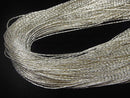 Karen Silver Patterned Tube 2.5x1x1mm White Silver half or 1strand beads (aprx.26inch/64cm)