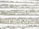 Karen Silver Cube Shape 1.2x1.2x1.2mm White Silver 1/4 or 1strand beads (aprx.27inch/68cm)