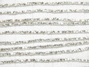Karen Silver Cube Shape 1.2x1.2x1.2mm White Silver 1/4 or 1 Strand Beads (approx. 27 inches/68 cm)