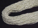 Karen Silver Cube Shape 1.2x1.2x1.2mm White Silver 1/4 or 1 Strand Beads (approx. 27 inches/68 cm)