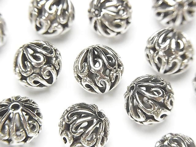Silver925 Design Round 9mm 1pc