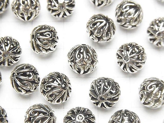 Silver925 Design Round 9mm 1pc