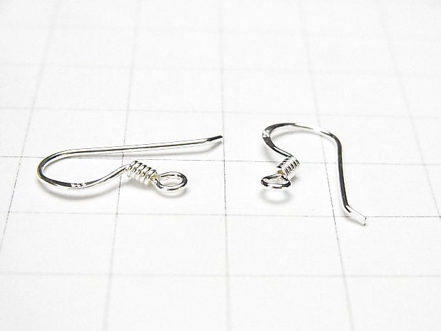 Silver925 Earwire 15 x 9 mm No coating 2 pairs (4 pieces)