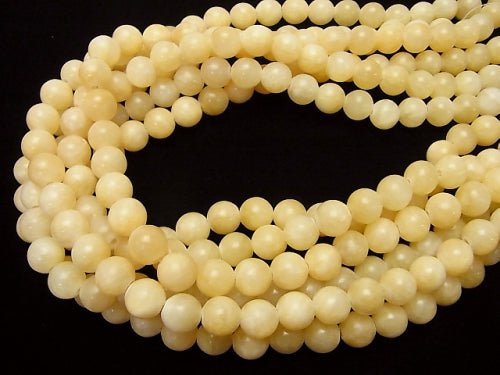 Yellow Jade Round 10mm [2mm hole] 1strand beads (aprx.15inch/38cm)