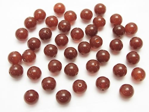 Red Agate AAA Half Drilled Hole Round 8mm 10pcs $3.19!