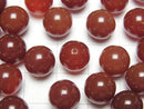 [Video] Red Agate AAA Half Drilled Hole Round 10mm 10pcs