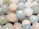 Beryl mix (multicolor Aquamarine) AAA-Round 10mm half or 1strand beads (aprx.15inch / 38cm)
