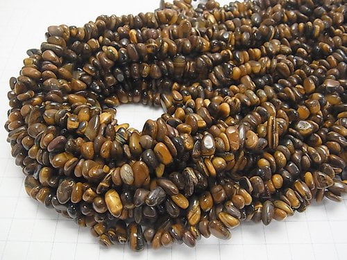 1strand $3.79! Yellow Tiger's Eye Chips (Small Nugget) 1strand beads (aprx.33inch / 84cm)