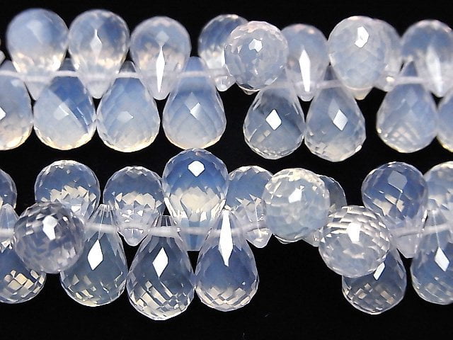 [Video] High Quality Scorolite AAA- Drop Faceted Briolette 1/4 or 1strand beads (aprx.4inch / 10cm)