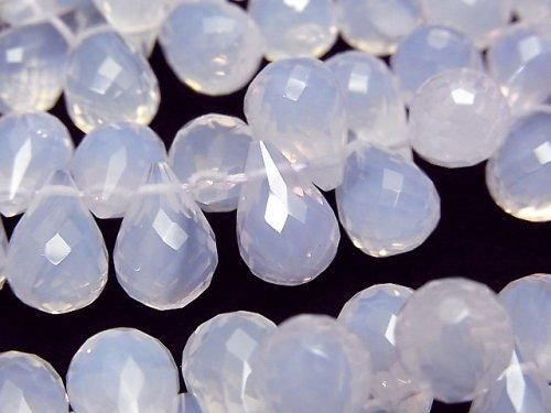 [Video]High Quality Scorolite AA++ Drop Faceted Briolette 1/4 or 1strand beads (aprx.4inch/10cm)