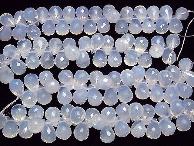 [Video]High Quality Scorolite AA++ Drop Faceted Briolette 1/4 or 1strand beads (aprx.4inch/10cm)