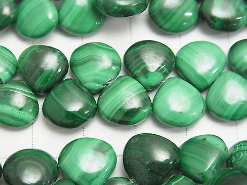 Malachite AA ++ Chestnut Shape (Smooth) half or 1strand beads (aprx. 7inch / 18cm)