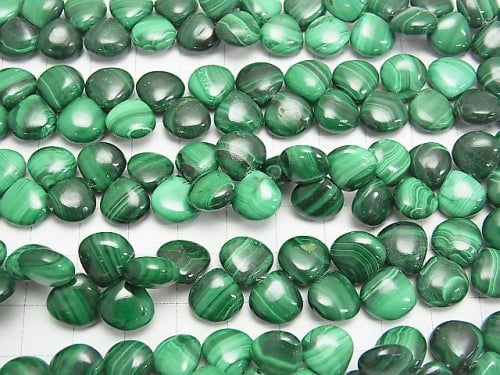 Malachite AA ++ Chestnut Shape (Smooth) half or 1strand beads (aprx. 7inch / 18cm)