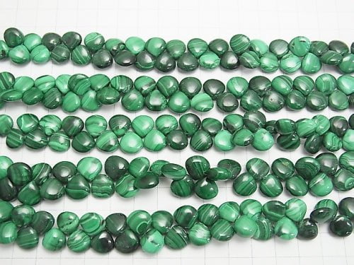 Malachite AA ++ Chestnut Shape (Smooth) half or 1strand beads (aprx. 7inch / 18cm)