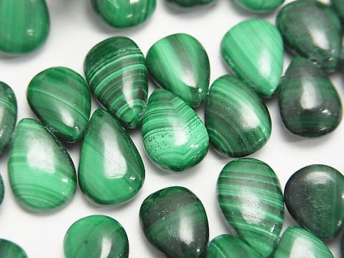 Malachite, Pear Shape Gemstone Beads