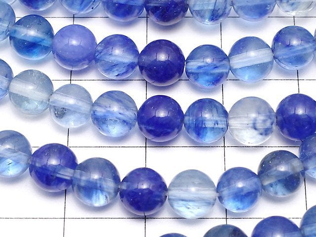 Blueberry Quartz Glass  Round 6mm 1strand beads (aprx.15inch/38cm)