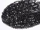 Onyx  Faceted Coin 8x8x4mm half or 1strand beads (aprx.15inch/36cm)